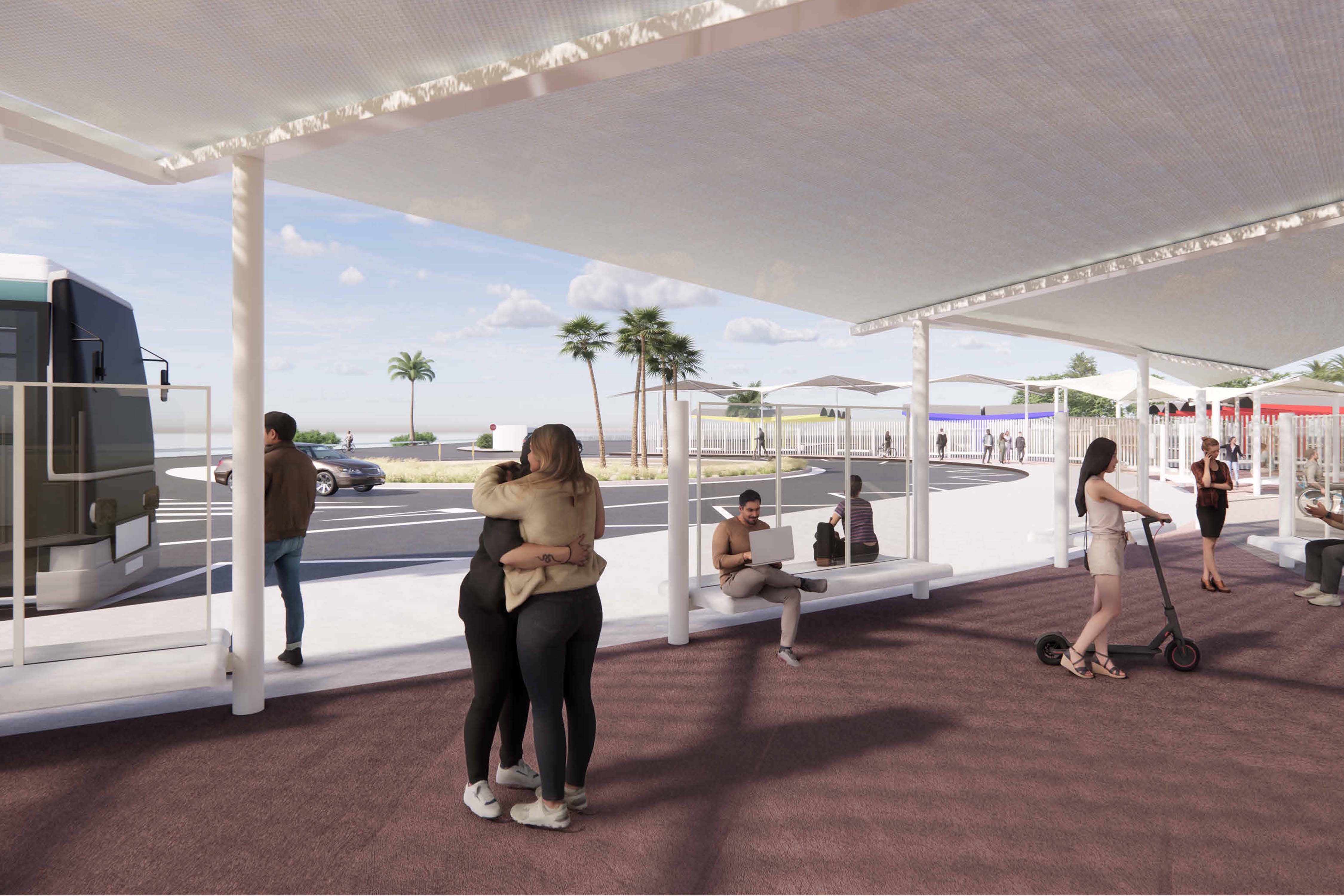 La UAL abre licitación para un nuevo espacio de espera de autobuses en su acceso sur
